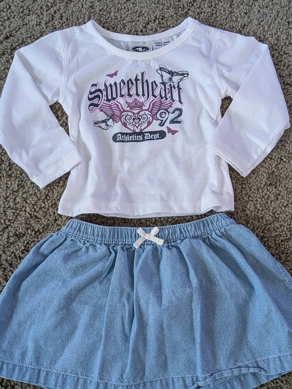 Y2K Vintage 2000s Sweetheart Winged Heart Baby Tee Top